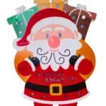 1pc Christmas Hanging Ornaments, Wooden Santa Claus LED Hanging