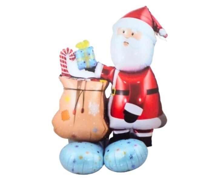 1Pc 100 * 125cm Self standing Santa Claus Christmas foil balloon, Santa Claus Foil Balloons decorations, Christmas festive Decor, xmas balloon decor, merry christmas decor - Image 1