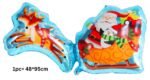 1pc Santa Claus, reindeer and sleigh foil balloon, Santa Claus Balloons, Christmas festive Decor, merry xmas santa balloons, christmas balloons - Image 4