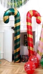 1pc 36 * 73cm Red Candy cane foil balloon, Candy Stick Shape Foil Balloons decorations, Christmas festive Decor, xmas balloon decorations, merry christmas balloon - Image 7