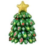 1set 25 * 25 * 37cm Self Standing Christmas tree foil balloons, tree Shape Foil Balloons decorations, merry xmas tree festive Decor, xmas balloon decorations