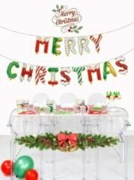 9pcs Christmas Slogan Design Balloon/Merry Christmas Balloon Alphabet Foil Balloons Christmas Eve Party Ornament/Christmas Decoration/Christmas ornaments, Merry xmas Letter Balloon - Image 3