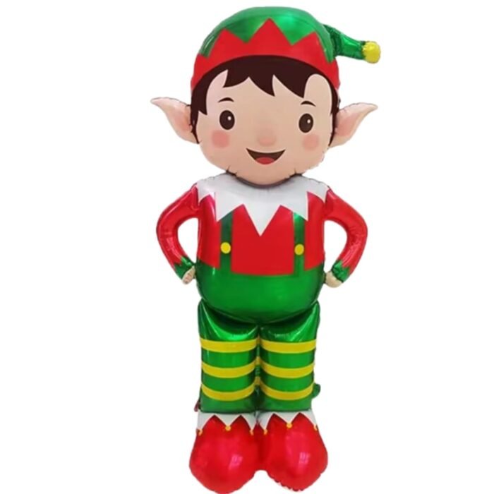 51GGxQtY2hL._SL1500_ 4D Self Standing Christmas Elf Foil Balloon – 47 Inch Happy Elf Boy Balloon for Xmas Decoration, Merry Christmas Party Supplies, Standing Elf Balloon for Home, School & Office Decor - Image 1