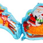 1pc Santa Claus, reindeer and sleigh foil balloon, Santa Claus Balloons, Christmas festive Decor, merry xmas santa balloons, christmas balloons