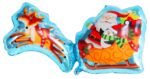 1pc Santa Claus, reindeer and sleigh foil balloon, Santa Claus Balloons, Christmas festive Decor, merry xmas santa balloons, christmas balloons