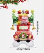 60 Inch Self Standing Santa Foil Balloon | Giant Christmas Balloon for Xmas Decoration, Party Decor, Holiday Décor | Large Christmas Balloon Santa Claus Christmas Balloons for Home Decor - Image 3