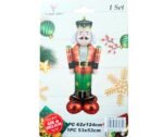 1set Self standing Nutcracker Christmas foil balloon, Nutcracker Foil Balloons, Christmas balloons, xmas balloon decorations, merry christmas balloon (RED 62 * 124cm) - Image 2