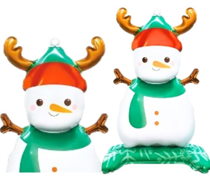 1pc 34 * 63cm Self standing White Snowman Christmas foil balloon, Snow man Foil Balloons decorations, Christmas festive Decor, xmas balloon decorations, merry christmas balloon - Image 2