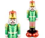 1set Self standing Nutcracker Christmas foil balloon, Nutcracker Foil Balloons, Christmas balloons, xmas balloon decorations, merry christmas balloon (GREEN 60 * 124cm)
