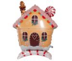 1pc 74*53cm Self Standing Gingerbread House foil balloon, house/hut Shape Foil Balloons decorations, Christmas festive Decor, xmas balloon decorations, merry christmas balloon