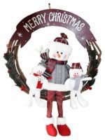 1pc 24inch Christmas Hanging Ornaments, Wooden Snowman Hanging, Christmas Tree Hanging, Xmas Door Hanging, Christmas Decorations for Home, Merry Christmas Snow Man