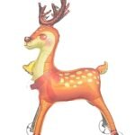 36inch Self-Standing Walking Christmas Foil Balloon – Santa Balloon, Xma Christmas Party Decorations, Holiday Kids Fun Toy, Helium/Air Fill, Standing Walking, Xmas Party, Home, Outdoor (Reindeer)