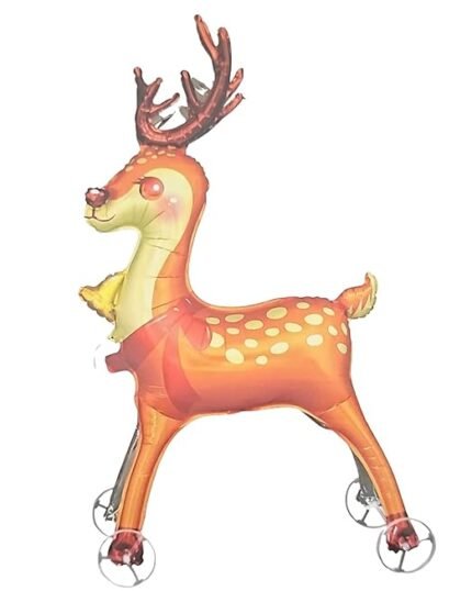 36inch Self-Standing Walking Christmas Foil Balloon – Santa Balloon, Xma Christmas Party Decorations, Holiday Kids Fun Toy, Helium/Air Fill, Standing Walking, Xmas Party, Home, Outdoor (Reindeer)