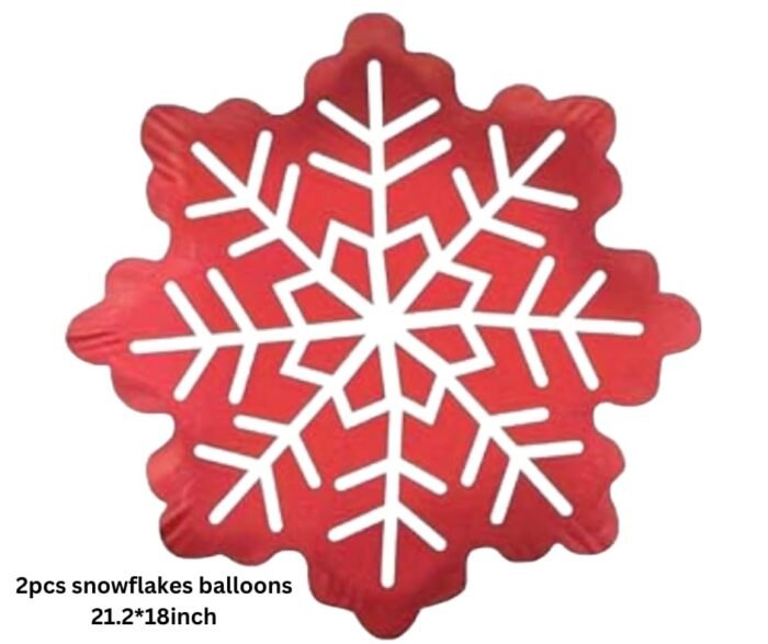 Set of 5 Christmas wreath foil balloon, red snowflake Foil Balloons, Christmas festive Decor, xmas balloon decor, merry xmas santa decor, round merry christmas balloon - Image 3