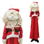 1pc 52inch Santa Claus, Christmas Hanging Ornaments, Super Cute Christmas Plush Toys Standing Santa Clause, Christmas Decorations Items, Merry Christmas Santa