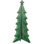 1pc Green Self-Standing Christmas Tree Foil Balloon, 183×76×76cm | Christmas Tree Shape Foil Balloon for Xmas Party Decorations, Holiday Home Decor, Festive Balloon