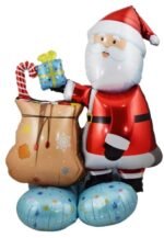 1Pc 100 * 125cm Self standing Santa Claus Christmas foil balloon, Santa Claus Foil Balloons decorations, Christmas festive Decor, xmas balloon decor, merry christmas decor - Image 4