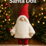 35inch Christmas Gnome Plush Decoration | Santa Gnome Figurine with Red Hat & White Fur Coat | Standing Nordic Tomte Xmas Doll for Home Décor, Tabletop Display & Holiday Decoration
