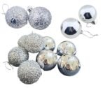 12pcs Christmas Decorations Hanging Balls (3cms) for Christmas Tree Decoration Item, Fancy Xmas Decor, Shatterproof Xmas Tree Decor Balls (Silver) - Image 4