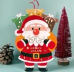 1pc Christmas Hanging Ornaments, Wooden Santa Claus LED Hanging, Xmas Ornaments Santa Claus, Christmas Tree Decorations Items, Merry Christmas Santa Claus Toys - Image 2