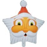 My Party Suppliers® Christmas Star Shape Santa Claus foil balloon, Santa Claus Balloon for Christmas Decoration Merry Christmas, Xmas Balloons