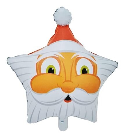 My Party Suppliers® Christmas Star Shape Santa Claus foil balloon, Santa Claus Balloon for Christmas Decoration Merry Christmas, Xmas Balloons