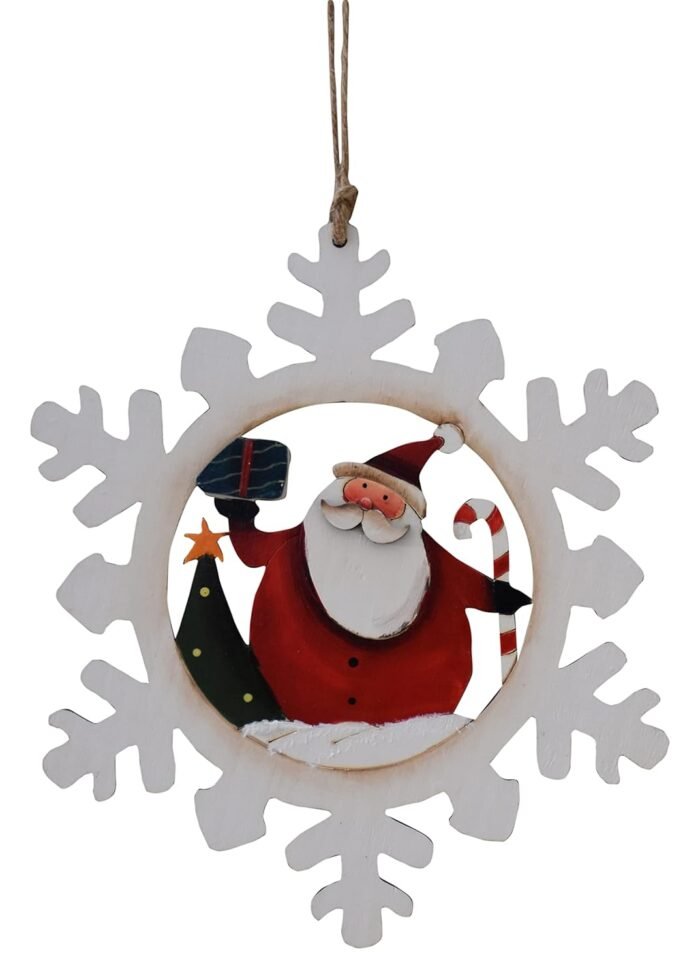 Jagmag® Christmas Decoration Supplies Pendant Wooden Christmas Tree Decoration Hanging Ornaments Santa Claus Christmas Tree Decoration, Xmas Decoration - Image 1