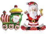 32inch Self-Standing Walking Christmas Foil Balloon Set – Santa Balloon, Xma Christmas Party Decorations, Holiday Kids Fun Toy, Helium/Air Fill, Standing Walking, Xmas Party, Home, Outdoor (Santa) - Image 2