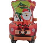 47 Inch Santa Foil Balloon | Giant Christmas Santa Balloon for Xmas Decoration, Party Decor, Kids Gift, New Year Celebration, Holiday Décor | Air & Helium Fill Foil Balloon Christmas Balloon
