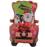 47 Inch Santa Foil Balloon | Giant Christmas Santa Balloon for Xmas Decoration, Party Decor, Kids Gift, New Year Celebration, Holiday Décor | Air & Helium Fill Foil Balloon Christmas Balloon