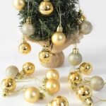 12 pcs Christmas Decorations Balls [4cms] for Home, Office, School, Christmas Tree Decoration Item, Fancy Xmas Decor, Shatterproof Xmas Tree Decoration Ornaments (Golden) - Image 3