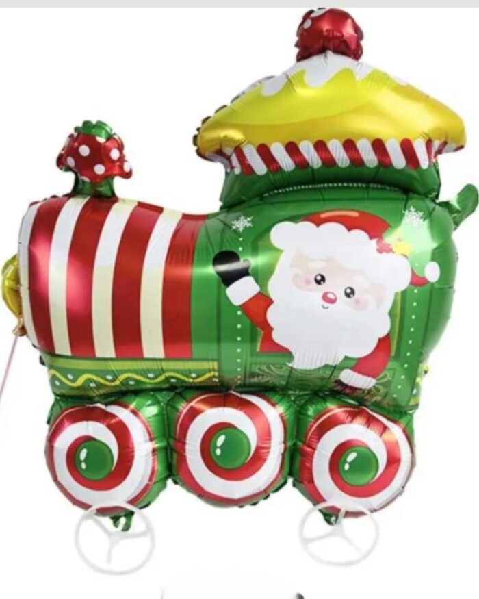 61bFHO3003L._SL1350_ 29inch Self-Standing Walking Christmas Foil Balloon Santa Balloon, Xma Christmas Party Decorations, Holiday Kids Fun Toy, Helium/Air Fill, Standing Walking, Xmas Party, Home, Outdoor (Santa Train) - Image 1