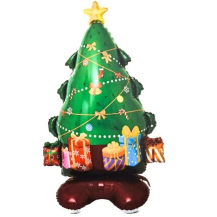 1pc 120 * 47 * 74cm Self Standing Christmas tree foil balloons, tree Shape Foil Balloons decorations, merry xmas tree festive Decor, xmas balloon decorations, tree balloons