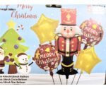 Set of 5 nutcracker foil balloon, christmas Balloons, star balloons, Christmas festive Decor, xmas balloon decorations - Image 3