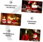 12 Pcs Box Christmas Candles Stocking Stuffer Christmas Candleholders Christmas Santa Tea Light Christmas Cartoon Tealight Gifts Christmas Party Candles - Image 5