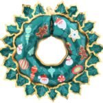 1pc 80 * 67cm green Christmas wreath hanging foil balloon, Foil Balloons decorations, Christmas festive Decor, xmas balloon decorations, merry christmas balloon