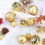 27pcs Christmas Decorations Hanging Balls (4cms) for Christmas Tree Decoration Item, Fancy Xmas Decor, Shatterproof Xmas Tree Decor Balls (Golden) - Image 6