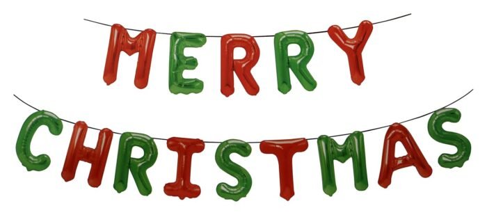 Jagmag® Christmas Balloons Set, Merry Christmas Decoration Balloons, Letter Merry Christmas Balloon Banner - Image 5