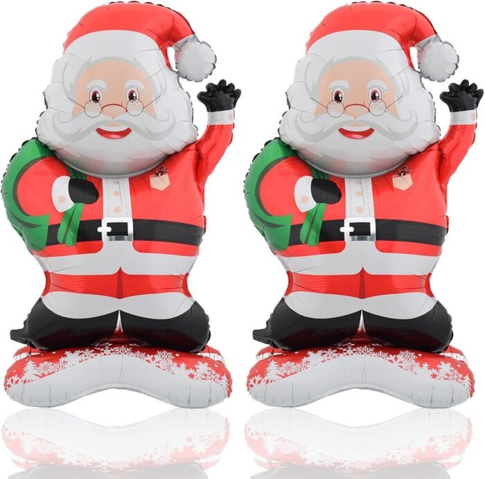 1Pc 120cm Self standing Santa Claus Christmas foil balloon, Santa Claus Foil Balloons decorations, Christmas festive Decor, xmas balloon decor, merry christmas santa decor - Image 3