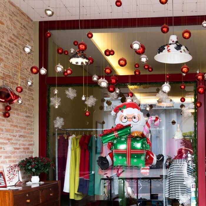 4D Standing with Santa Gift Foil Balloon, Merry Christmas Xmas Theme Foil Balloons for Christmas Party Decorations, Santa Foil Balloon - Image 9