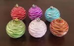 My Party Suppliers Multicolor -Christmas Tree Glitter Xmas Party Hanging Craft Ball Decor Baubles - Image 3