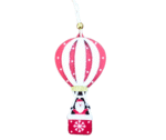 1pc Christmas Hanging Ornaments, Wooden Santa Claus, Xmas Tree Decorations Items, Christmas Decorations Ideas (Santa in red hot air Balloon) - Image 2