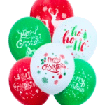6pcs Christmas Theme latex Balloons, Balloons for Christmas Party Decoration, red green white latex Balloon, merry christmas balloons decor