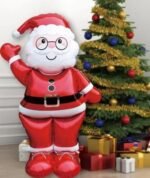 1pc 39inch Self standing Santa Claus Christmas foil balloon, waving hand Santa Claus Balloons, Christmas festive Decor, merry xmas santa balloons - Image 4