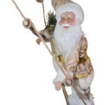 Jagmag® Golden Santa Claus Climbing on Rope Ladder Christmas Ornament for Christmas Tree Party Home Door Wall Decoration Christmas Decorations (1 PC Santa Claus)