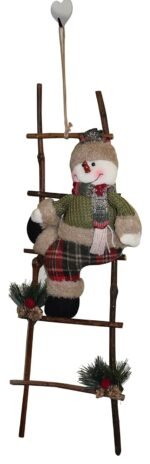 Jagmag® Snowman Sitting on Ladder Christmas Ornament for Christmas Tree Party Home Door Wall Decoration Christmas Decorations (1 PC Santa Claus) - Image 4
