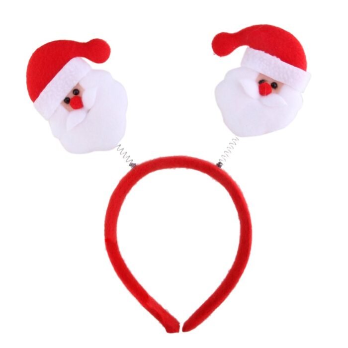Red Santa Headband/Christmas Hairband/Santa Hair Band - Image 1