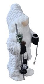 1pc Standing Christmas Santa Claus Figurine, Christmas Santa Doll, Xmas Gift Ideas, Santa Figurine Doll Ornament Cute Santa Claus Toys Statue Plush Doll (White(60 * 29 * 19cm)) - Image 3