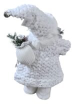 1pc Standing Christmas Santa Claus Figurine, Christmas Santa Doll, Xmas Gift Ideas, Santa Figurine Doll Ornament Cute Santa Claus Toys Statue Plush Doll (White(60 * 29 * 19cm)) - Image 2