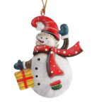 Set of 2 Snowman Hanging Ornaments – 9 × 7 cm - Image 2